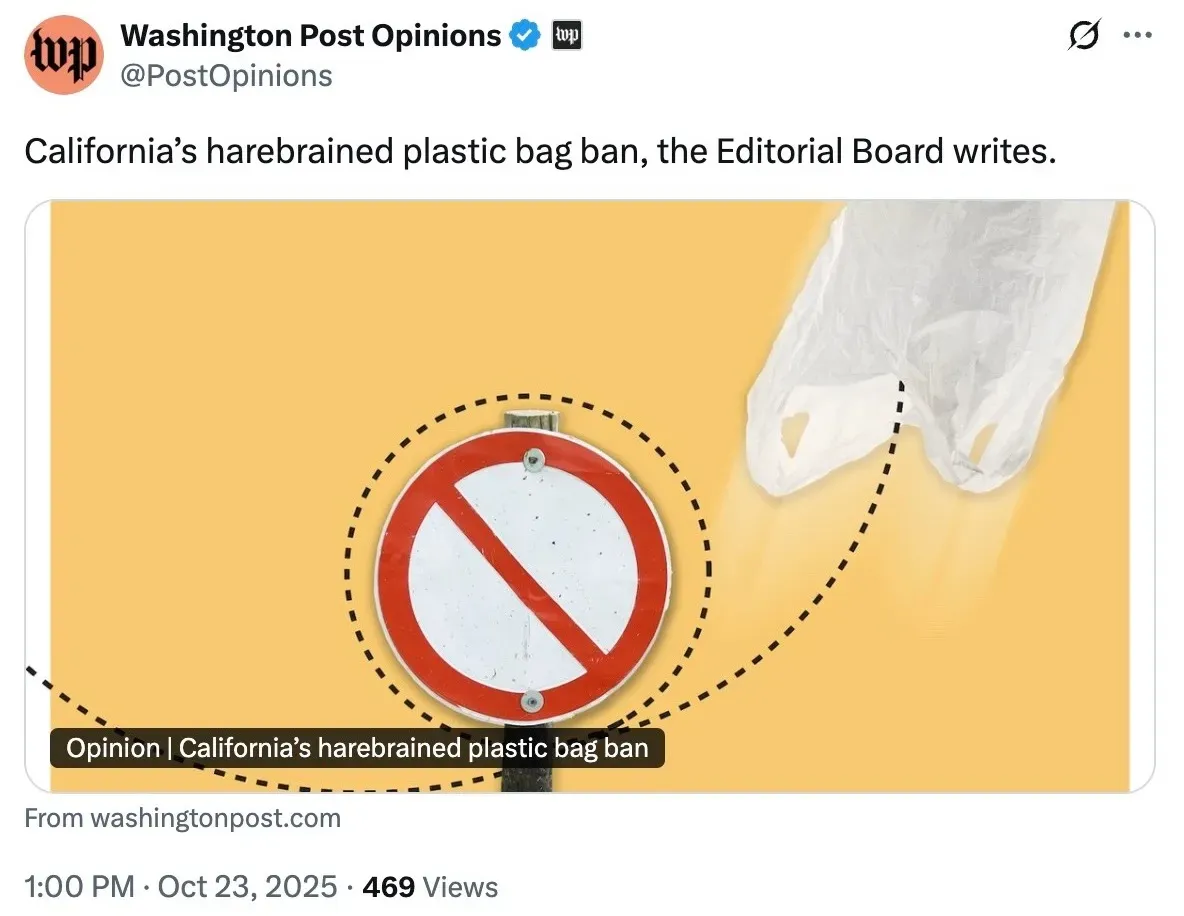 Does the WaPo have California derangement syndrome?